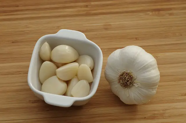 chopped garlic+head of garlic