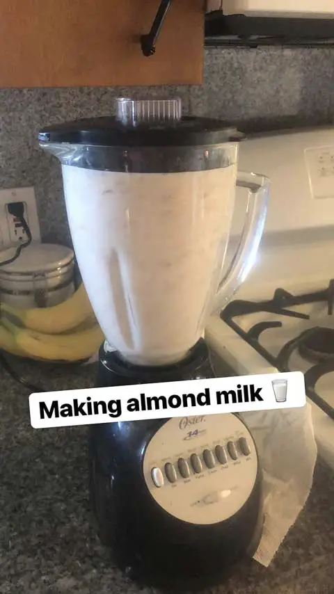 Almond milk in Oster blender