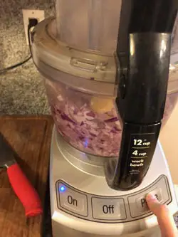 pulse-onions in the food processor