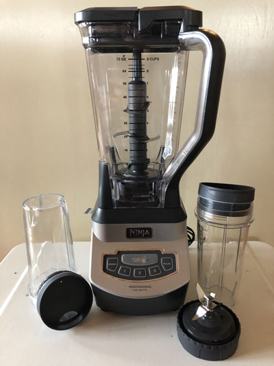 All the Ninja blender pieces together
