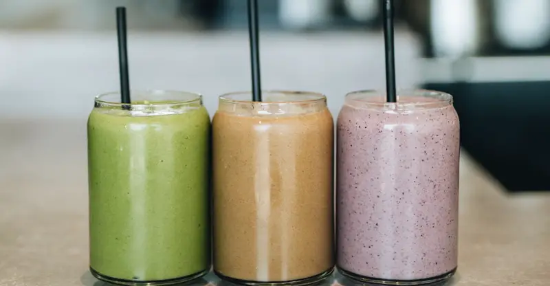 Three Differently-Colored Smoothies