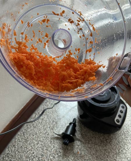 Perfectly chopped carrot